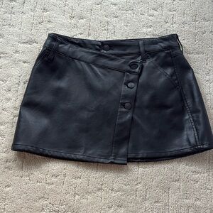 FREE PEOPLE leather mini skirt